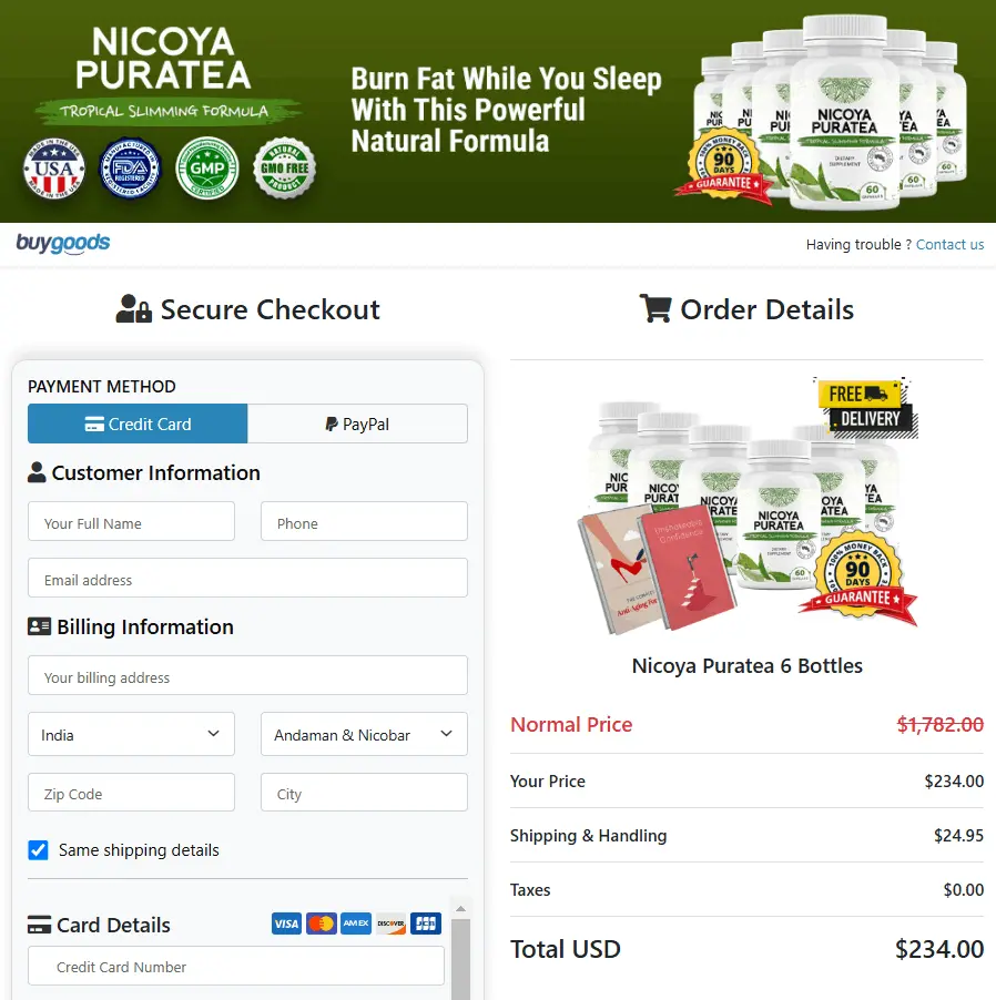 nicoya puratea price